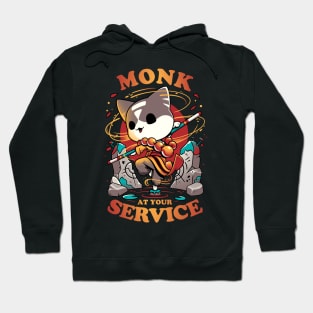 Monk's Call - Cute Cat Gamer Hoodie